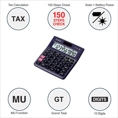 Casio Mj-100da 150 Steps Check And Correct Desktop Calculator With Tax & Gt Keys & On Display Indication Of Active Constant (K)