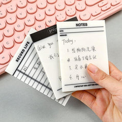 Self-Adhesive Transparent Sticky Notes & Invisible Sticker Clear Memo Pads - 200 Sheets