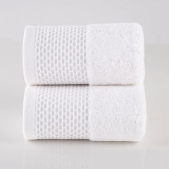 Spread Spain Hand Towels 500 Gsm | Micro Modal Large Size Highly Absorbent Soft Quick Dry Hand Towel (White) - 2 Pcs