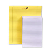Writing Notepad Ruled 10.5x8.5 Yellow, Pack Of 6 & 5 X 8 White, Pack Of 12- Inch 50 -Sheet Lined