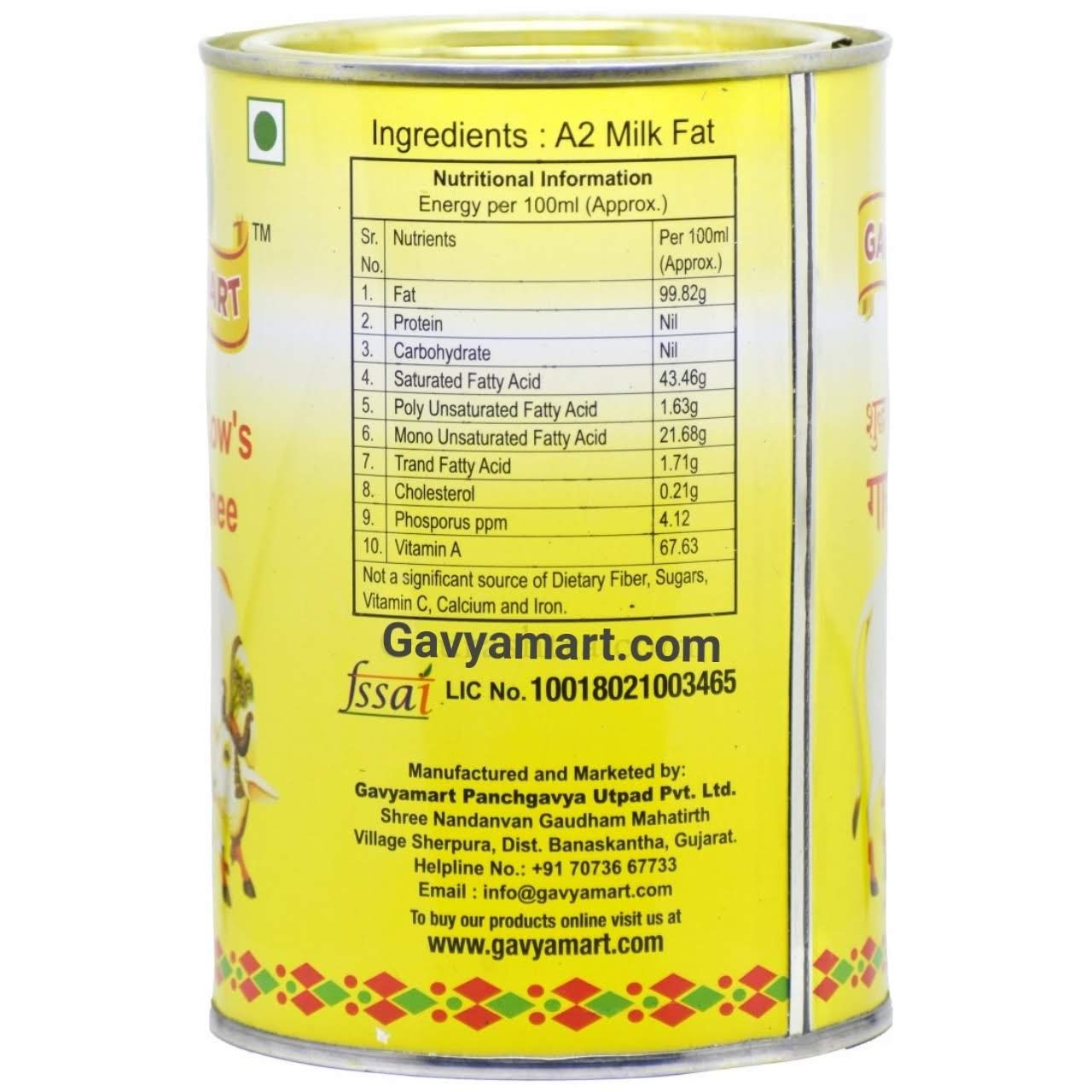 100% Pure Indian A2 Cow Ghee By Gavyamart | Rich In Healthy Fat Nutrients Desi Cow Ghee Perfect For Sabji & Sweets | 5 Litr (1 Litr * 5) 169.0 Ounce | Tin Pack 100% Pure Indian A2 Cow Ghee By Gavyamart | Rich In Healthy Fat Nutrients Desi Cow Ghee Perfect For Sabji & Sweets | 5 Litr (1 Litr * 5) 169.0 Ounce | Tin Pack