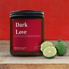 DARK LOVE EXTRA LARGE SOY WAX AMBER JAR CANDLE | BURNING TIME UPTO 30 HOURS