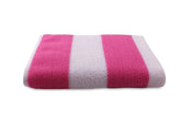 Hanorix 100% Cotton Large Size Bath Towel 450 Gsm | Soft Bath Towel For Men & Women Ultra Absorbent Cotton Towel Soft & Absorbent Towel (Pink Line)