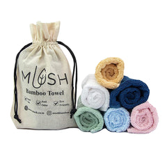 Mush 100% Bamboo Face Towel 500 Gsm | Ultra Soft, Absorbent, Quick Dry Towels For Facewash, Gym, Sports, Travel | Pack Of 7 (Assorted)