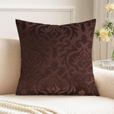 Microfiber Square Pillow Cushion For Sofa & Bed, Coffee Color - 12 X 12 Inch | Soft, Fluffy For Comfort & Back Support | Breathable, Washable | Premium Velvet Outer Cover With Zip - Set Of 1