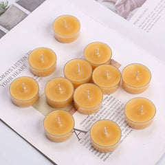 PURE BEES WAX TEALIGHT CANDLE PACK OF 12 | PERFECT FOR GIFT PACK