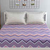 Includes 1 Queen Size Bedsheet With 2 Matching Pillow Covers - 90 X 100 Inches, Lavender | Ideal For Modern Indian Bedrooms, Guest Rooms, & Everyday Home Use