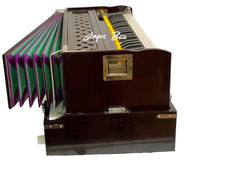 Folding Harmonium For Beginner - 3 1/2 Octaves, Total 42 Keys, Two Reeds (Base- Male), Instant Response Keyboard - No Lag Time