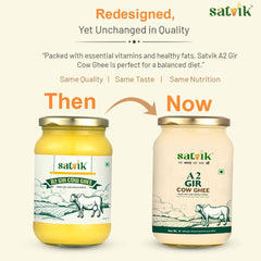 100% Natural A2 Gir Cow Ghee By Satvik Pure Ghee | Healthy & Delicious Nutrients Lab Certified Desi Ghee Good For Body Health | 5 Litr (1 Litr * 5) 169.0 Ounce | Jar Pack