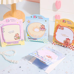 Cute Capybara Sticky Notes Set | Colorful Page 3D Sticky Notes 60 Sheets Unique Design With Paper