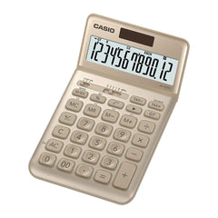 Casio Jw-200sc-gd Premium & Stylish Calculator (Gold) | 12 Digits Display, 2-way Powered | Tax Calculation, Currency Exchange Calculation, Grand Total, Percentage