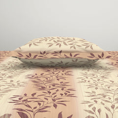 Polycotton Bedsheet For Single Bed With 1 Pillow Cover - 60 X 88 Inches, Beige & Brown | Skin Safe & Super Soft Small Size Bedsheet - 120 Thread Count