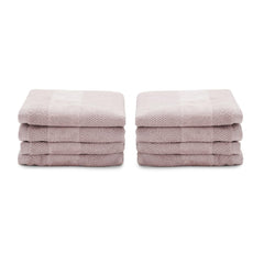 Pure Home + Living Sheared Face Towels 1300 Gsm | Ultra Soft, Absorbent, Quick Dry Towels For Facewash, Gym, Sports, Travel | Pack Of 8 (Light Pink)