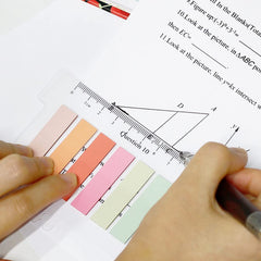 Index Tabs Sticky Notes With Ruler Multi Color Sticky Tabs For Notebook, Books - Packs Of 5