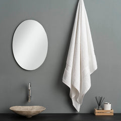 Ddecor Live Beautiful 100% Cotton Bath Towel 500 Gsm | Large Size Bath Towel Soft & Absorbent For Men & Women (White)