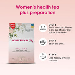 Namhya Women's Health Tea Plus - 100gm, 3.5 Ounce | Loaded With Natural Ayurvedic Herbs - PCOS Supplements For Women | Caffeine Free, No Added Sugar