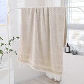 Spread Spain Cotton Large Bath Towel 550 Gsm | Ultra Soft Super Absorbent & Antibacterial Bath Towel (Light Brown)