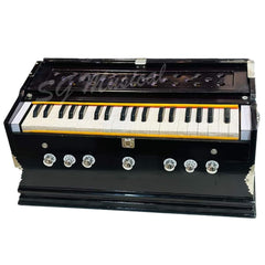 Light Weight Harmonium - 7 Stopper, Double Fold Bellow, 39 Keys, Two Reeds (Bass-Male), 3 1/4 Octave | Handmade Instrument