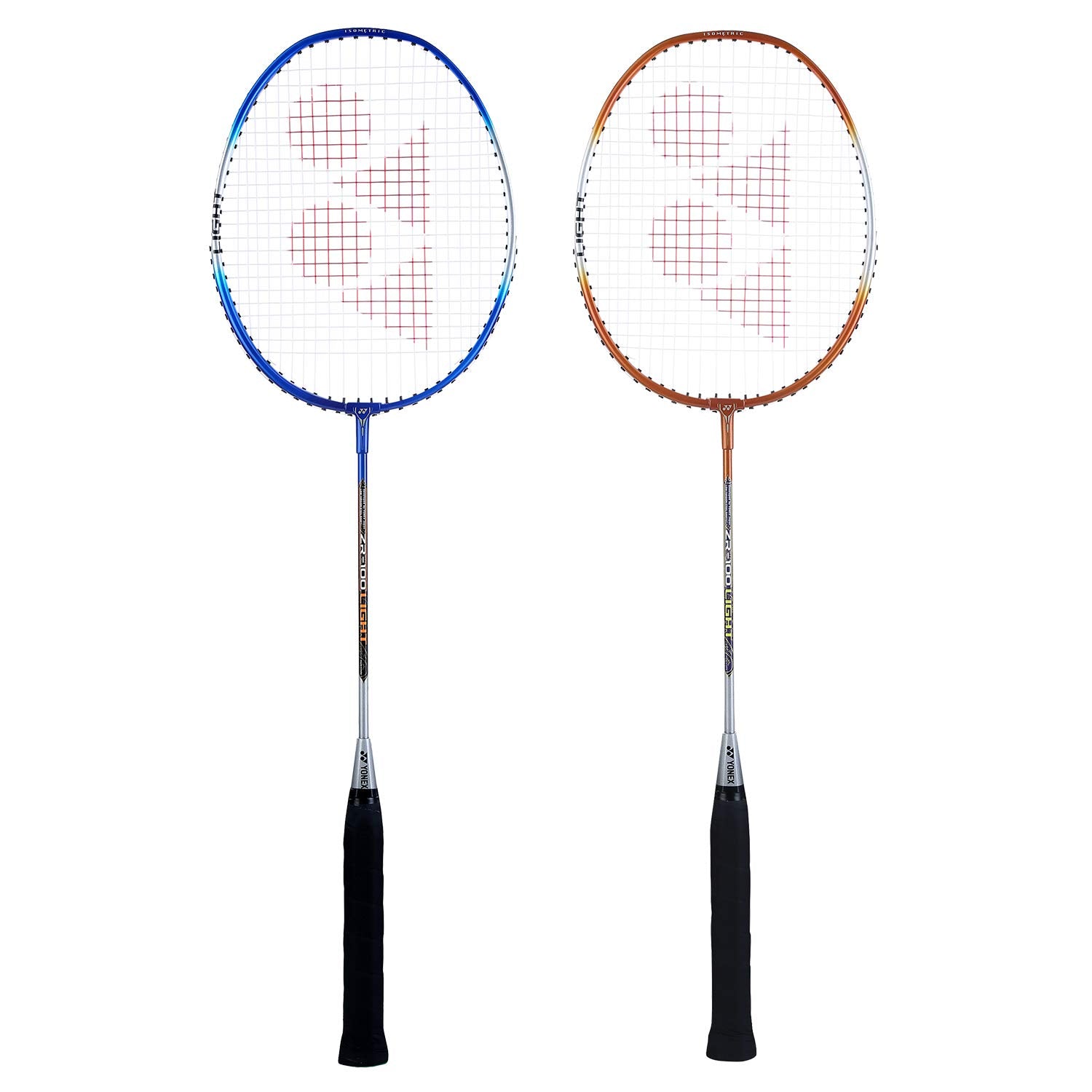 Yonex ZR 100 LIGHT Aluminium Badminton Racquet With Full Cover, Set Of 2 | Colour - Blue + Orange, Grip Size - G4 3 3/4 inches Yonex ZR 100 LIGHT Aluminium Badminton Racquet With Full Cover, Set Of 2 | Colour - Blue + Orange, Grip Size - G4 3 3/4 inches
