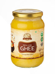 Premium Desi Cow Bilona Ghee By Desi Naturals | Traditional Authentic Bilona Desi Cow Ghee Good For Nurturing Body & Mind | (500ml) 16.9 Ounce | Jar Pack