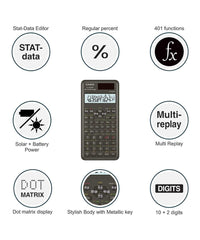 Casio Scientific Calculator & Casio JW-200SC-PK Premium & Stylish Calculator (Pink) | 10 + 2 Digits 10 digit Mantissa + 2 digit Exponential Display