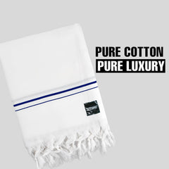 Plushcraft 100% Pure Cotton White Towel | Soft & Absorbent Quick-Dry Bath Towel
