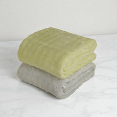 Hanker Bubble Luxury Feather Feel Bath Towel 400gsm | Instant Dry Fabric, Ultra-Soft & Plush Full Large Size Skin Friendly Fabric (Green & Gray)