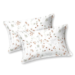 Bedsheet For King Bed Size Bedding With Pillow Cover For Bedroom - 108 X 108 Inches, Crimson & White | Ideal For Hotel, House, Guest House