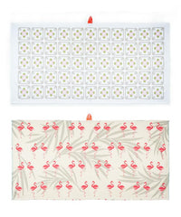 Thirsty Towel Bamboo Bath Towel 460 Gsm | Super Soft & High Absorbency Towels, Light Weight, Quick Dry Towels Large Size (Floral Tile & Tropical Flamingo)- Pack Of 2