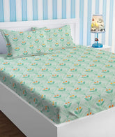 1 Double Bedsheets With 2 Pillow Covers - 78 X 72 Inches, Sea Green | Double Bed With All Around Elastic Super Soft Breathable & Wrinkle Free