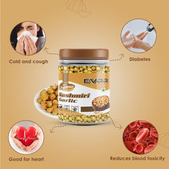 Evrr Organic Kashmiri Garlic Jar Lehsun, A Taste Of Himalayan Tradition, Handpicked Himalayan Single Clove Garlic For Strong Immunity, Helping The Body Defend Against Illnesses | 400gm 0.8lbs