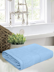 Bombay Dyeing Super Ultrx Zero Twist Plain Dyed Cotton Bath Towel 650 Gsm (Cornflower)