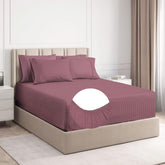 1 Double Bedsheets With 2 Pillow Covers - 78 X 72+10 Inches, Pinkish Red | Double Bed With All Around Elastic Super Soft Breathable & Wrinkle Free