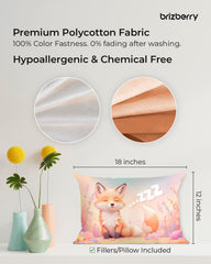 Kids Pillow Cushion With Super Soft Fabric, Animal & Cartoon Prints - 12x18 Inches | Dual Sided Design, Durable & Easy Care | Large & Versatile, Multi-Purpose, Made In India - Design 16