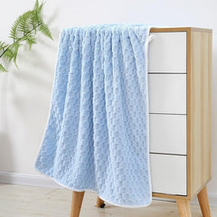 HomeCloud Microfiber Soft & Fuffy Bath & Face Towel 400 Gsm With Hanging Loop | 3x Softer Than Cotton Towels | Highly Absorbent Set Of 2 (Blue)