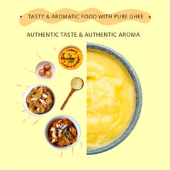 Organic Natural A2 Desi Cow Ghee By God Choice Organic Farms | High In Protein Fiber Healthy Desi Ghee For Enhances Brain Function | (1 Litr) 33.8 Ounce | Jar Pack