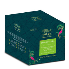 TGL Co. Little Buddha Green Tea - 16 Pyramid Tea Bags, 32gm, 1.1 Ounce | Rich In Anti Oxidant, Improve Digestion - Medium Caffeine, No Artificial Flavor