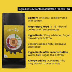 Chaizup Premium 1 Min Instant Saffron Tea Premix - 1 Kg Poly, 35.2 Ounce | Instant Kesar Chai Powder - Just Add Hot Water | Low Caffeine