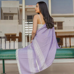 Mush Bamboo Turkish Towel 280 Gsm | 100% Bamboo Ultra Soft, Absorbent & Quick Dry Towel For Bath, Beach, Pool, Travel, Spa & Yoga (Yellow + Lavender & Peach)