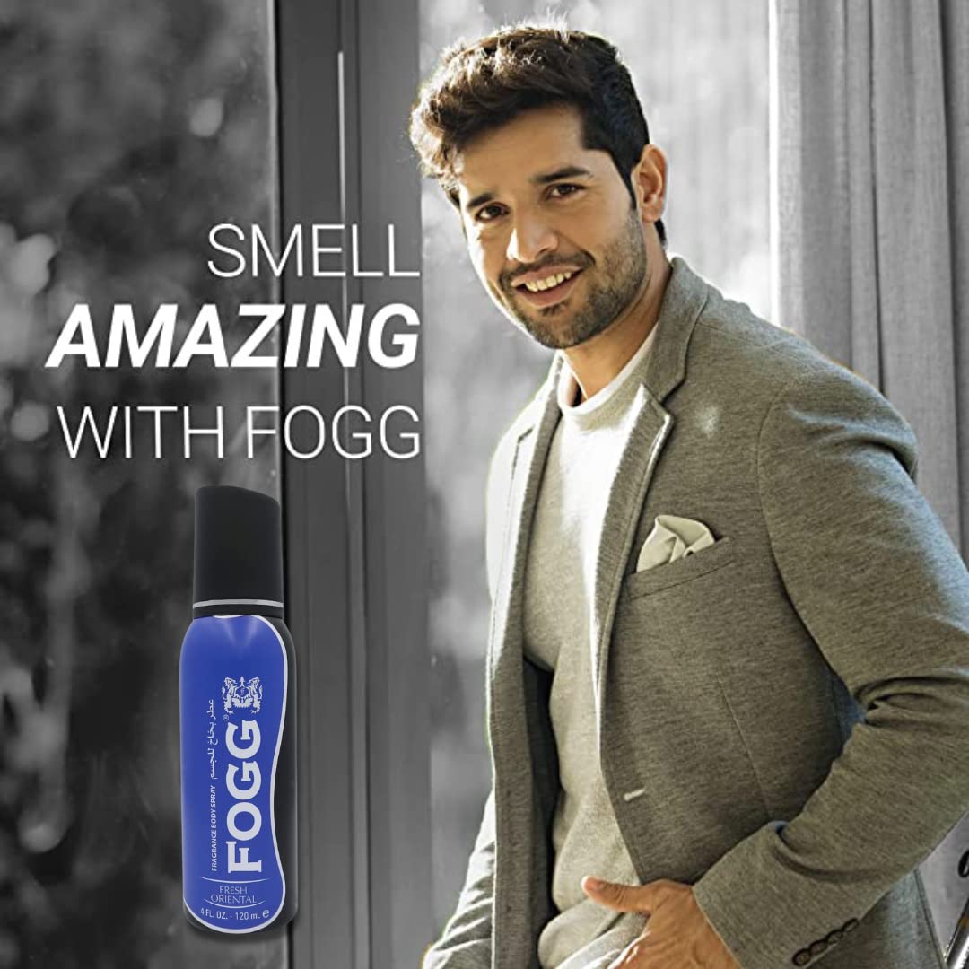 Fogg Fresh Oriental Premium No Gas Deodorant For Men | Long-lasting Perfume Body Spray 120ml 4 Fl.oz. Fogg Fresh Oriental Premium No Gas Deodorant For Men | Long-lasting Perfume Body Spray 120ml 4 Fl.oz.