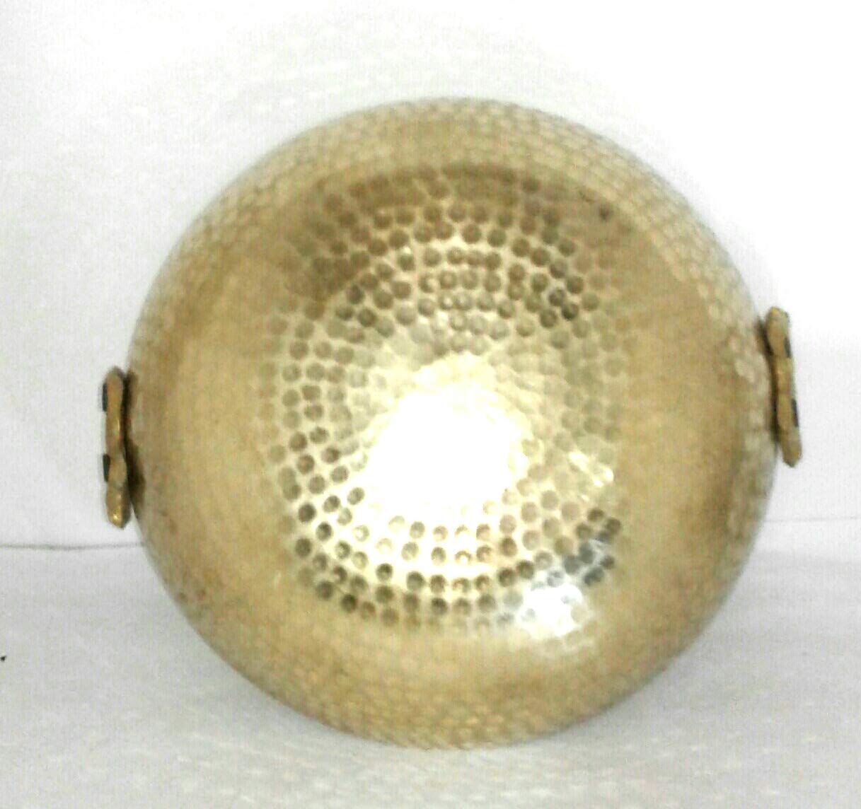 Pure Brass Hand Made Heavy Kadai - Kadhai For Cooking 2 Liters, 10 X3.5 Inch | Extra-Thick Durable Body Pure Brass Hand Made Heavy Kadai - Kadhai For Cooking 2 Liters, 10 X3.5 Inch | Extra-Thick Durable Body