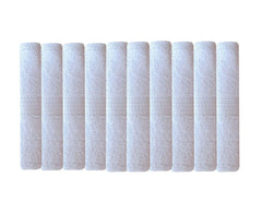 Akin Premium Cotton Bath Towels 4500 Gsm (Pack Of 10) - White