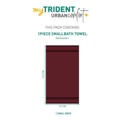 Mytrident 100% Cotton Bath Towels 450 Gsm | Soft & Absorbent Bath Towel For Men & Women - Wine Red
