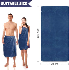 Midastra Microfiber Bath Towel 500 Gsm | Extra Soft, Lint-Free, Quick-Dry & Highly Absorbent Towel (Navy Blue)