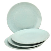 Ceramic Hand Glazed Stoneware Large Dinner Plates Set Of 4 - 10.6 Inch, Mint Green | Microwave Safe & Dishwasher Safe ā Handcrafted Dinner Plates