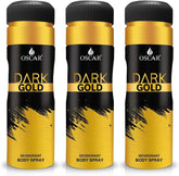 Oscar Black Gold Long Lasting, Premium And Skin Friendly Deodorant Spray Perfume For Unisex, 200ml 6.7 Fl.oz. Each Pack Of 3