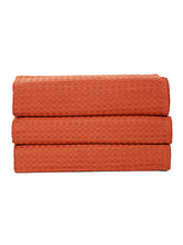 Eco Sense Basket Weave 100% Cotton Luxuriosly Bath Towels 1050 Gsm | Soft, Super Absorbent, Large Size Quick Dry Bath Towel - Cinnamon (Pack Of 3)