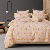 Microfiber Double Bedsheet King Size With 2 Large Size Pillow Covers | Size 108x108+9 Inches, Rose Pink | Perfect For Daily Use, All-Season Use Or Gifting Bedsheet