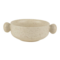 Ceramic White Matt Soup Bowls With Handle Set Of 6 - 300ml Each, White | Ceramic Maggi Bowls - Cereal Bowls