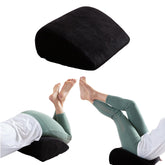 Memory Foam Pillow, Soft Inclined Bed Wedge Leg Rest Pillow, Black - 17 X 14.8 X 7 Inch | For Acid Reflux, Pregnancy, Anti Snoring, Reading, Back Pain Relief, Knee & Back Support Pillow